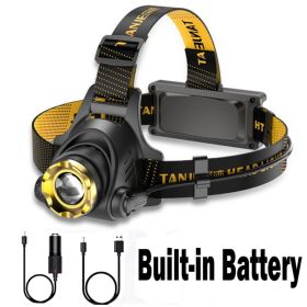 LED Headlamp Rechargeable Head Torch Zoom Headlight Lamp Flashlight Fishling Camping Light With 3 Modes Work Light
