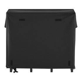 Firewood Rack with Waterproof Cover, 4 ft Outdoor Firewood Holder, 1/4 Cord Storage Metal Log Holder, 400lb Max Weight Capacity, Full Covered