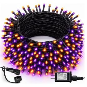BRIGHT Halloween LED String Lights,  String Lights WithLighting Modes, Halloween Decorations For Party Carnival Supplies, Outdoor Yard Garden Dec (Option: Purple  Orange)
