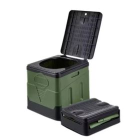 20L Camping Toilet Outdoor Portable Toilet Camping Toilet Foldable Dry Toilet (Option: as show)
