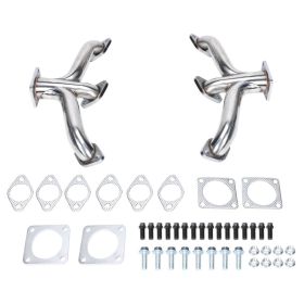 Exhaust Header Fit For 1932-1953 Ford Flathead V8 Car Pickup Truck Shorty MT001084 (Ban the sale oF Amazon & Temu)(No support for returns without (Option: 46927020)