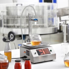 Liquid Filling Machine, 30-15000 G Weighing Capacity, Automatic Bottle Filler Machine Bottling Machine Digital Control For Milk, Water, Oil, Wine (Option: silver)