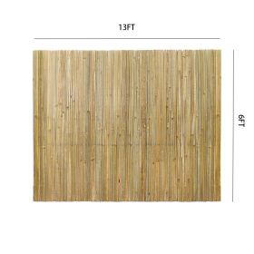 Bamboo Privacy Fence Roll 6FTx 13FT, Natural Bamboo Slat Screening Panels For Outdoor Garden, Yard, Patio, Balcony Privacy Screen 2PCS.Self-picku (Option: Default)