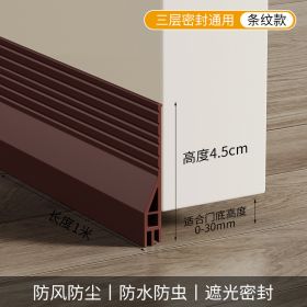 1pc Home Door Gap Seal Strip, Door Bottom Soundproof Insulation Seal, Bedroom Window Draft Insulator, TPE Material Door Weatherstrip (L) (Option: Default)