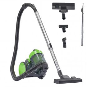 Canister Vacuum Cleaner for Home, Lightweight Portable Vacuum Cleaners with Automatic Retractable Cord, Bagless Vacuum with Washable HEPA Filter (Option: black-green)