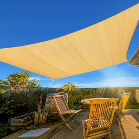 Prohibited From Sale On Amazon XISHAN 16'X16'Dark Grey,Sand,Light Grey,Cream HDPE Sunshade Sail, 160 Grams (Option: 16X16ft-Sand)