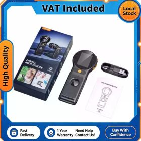 Autofocus 500X Digital Microscope 2MP 8LEDs Coin Video Microscopes Foldable Magnifying Glass 2Inch for Electronics Repair (Option: as show)