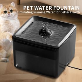 Square pet water dispenser, fully detachable and easy to clean, silent circulating water outlet, visible large capacity water tank, universal wat (Option: white)
