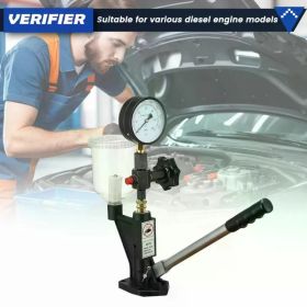 Professional Diesel Injector Tester – 9000 PSI Dual-Scale Gauge, 0-60MPa, Nozzle Repair Tool for Auto Tractor Truck Engine (Option: as show)