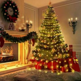 400 LED Christmas Icicle Lights Warm White Multicolor IP44 Waterproof 220V Plug In Fairy Curtain Lights Perfect for Xmas Tree Yard Garden Holiday (Option: as show)