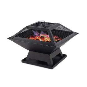 Modernisation Square BBQ Grill Outdoor Heater Garden Outdoor Fireplace Portable Fire Pit Contracted Barbecue Brazier Wood Stove (Option: 02554205)