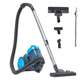 Canister Vacuum Cleaner for Home, Lightweight Portable Vacuum Cleaners with Automatic Retractable Cord, Bagless Vacuum with Washable HEPA Filter (Option: Gray-blue)